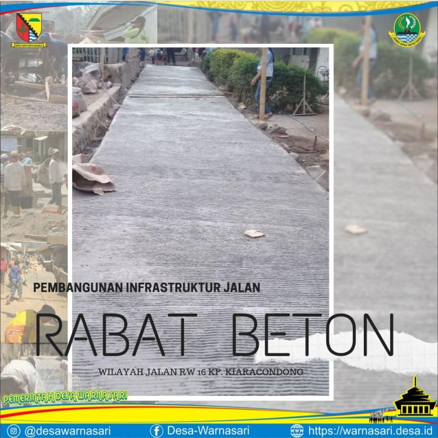 Pembangunan Jalan Rabat Beton RW 16